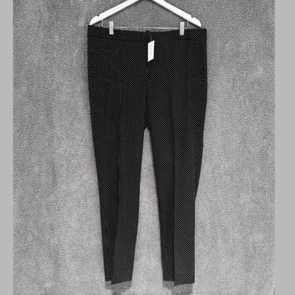 Banana Republic Ryan Slim-Straight Polka Dot pants SIze 14 - Picture 2 of 11